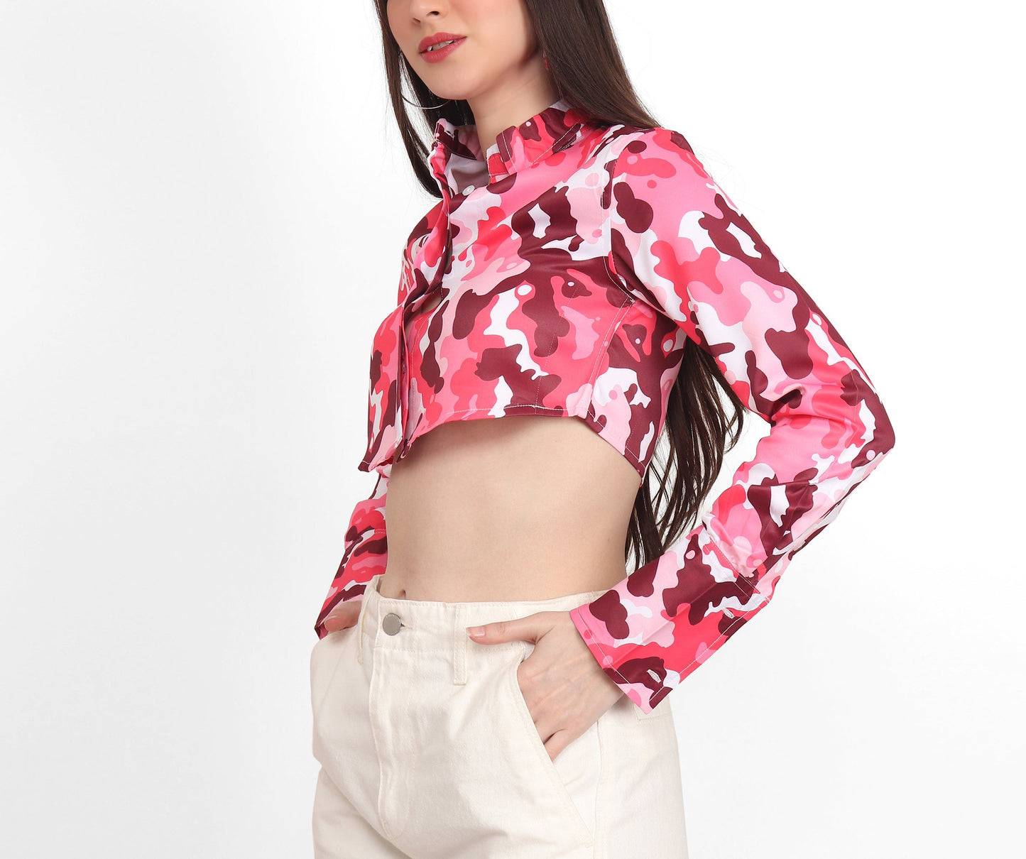 Winery Camo Cropped Shirt